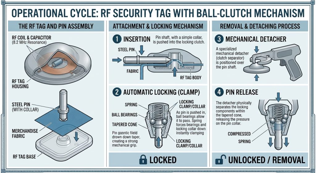 Anti-Theft Pins for RF Alarm Tags